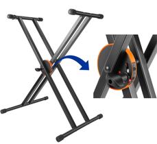 Estante Apoio Suporte X Duplo Memória Piano Teclado Case Djs Estante Apoio Suporte X Duplo Memória Piano Teclado Case Djs