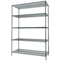 Estante aramada branca com 5 prateleiras para câmara fria - 67Lx37Px188A cm