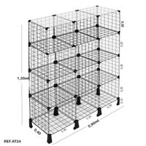 Estante Aramada com Tampo de Vidro - 0,90 x 1,30 x 0,40