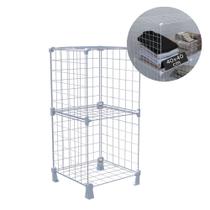 Estante Aramada Multiuso para Livros Discos de Vinil LPs 2 Nichos 40x40cm Prateleira de Aço Branco