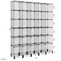 Estante Aramado Modulado 1,50 x 1,90 x 0,30 - Tatinet