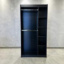 Estante Arara Nicho Lateral Preto 185X92X32Cm - Deep