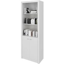 Estante Armário Alta Livreiro Multiuso Office 2 Portas Branco