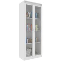 Estante Armário Alta Livreiro Multiuso Office 2 Portas Vidro