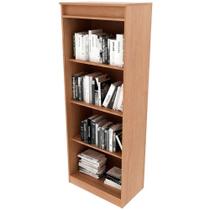 Estante Armário Alta Livreiro Multiuso Office 4 Prateleiras Amêndoa Estante Armário Alta Livreiro Multiuso Office 4 Prateleiras Amêndoa