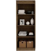 Estante Armário Alta Livreiro Multiuso Office 4 Prateleiras Nogal Estante Armário Alta Livreiro Multiuso Office 4 Prateleiras Nogal