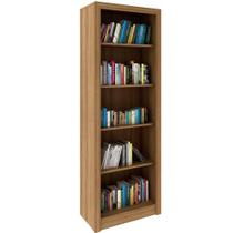 Estante Armário Alta Livreiro Multiuso Office 5 Prateleiras Amêndoa Estante Armário Alta Livreiro Multiuso Office 5 Prateleiras Amêndoa