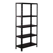 Estante Armario De Aço 135cm Altura 5 Bandejas Preto P/150kg