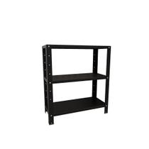Estante / Armario De Aço Reforçado 60cm 3 Bandejas Preta