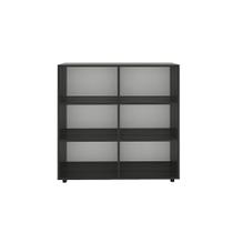 Estante armário livreiro zenilde com 06 nichos - r&s móveis - preto