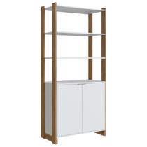 Estante Armario Multiuso 2 Portas e 4 Prateleiras Mell Branco EY202 NOVAM