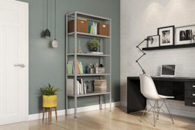 Estante Armario Multiuso Genova 5 prateleiras em aço Cinza Estante Armario Multiuso Genova 5 prateleiras em aço Cinza