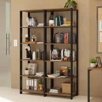 Estante Armário Multiuso para Escritório 118cm 10 Prateleiras Madesa