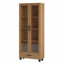 Estante Atibaia para Livros 1 gaveta e 2 Portas na cor Freijo 77cm - 64831