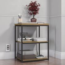 Estante Baixa 3 prateleiras Estilo Industrial Freijo Kapesberg