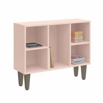 Estante Baixa 5 Nichos Infinity Rosa/Blush Line