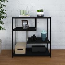 Estante Baixa C/04 Prateleiras Brooklyn 90cm Est.Preta