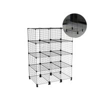 Estante Balcão Aramado 40cm Profundidade 12 Nichos Preto para Roupas Organizador de Aço Estante Balcão Aramado 40cm Profundidade 12 Nichos Preto para Roupas Organizador de Aço