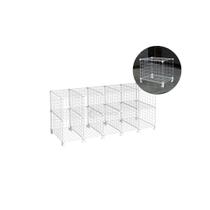 Estante Balcão Expositor Aramado 10 Nichos Horizontal 40cm Profundidade Branco