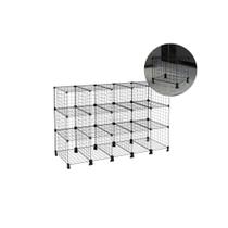 Estante Balcão Expositor Aramado 15 Nichos Horizontal 40cm Profundidade Preto Estante Balcão Expositor Aramado 15 Nichos Horizontal 40cm Profundidade Preto