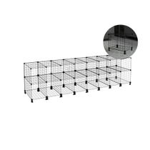 Estante Balcão Expositor Aramado 16 Nichos Horizontal 40cm Profundidade Preto