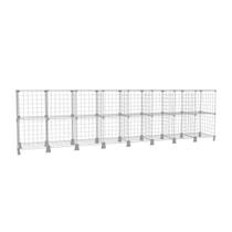 Estante Balcão Expositor Aramado 16 Nichos Horizontal Branco Prateleira Baixa de Aço