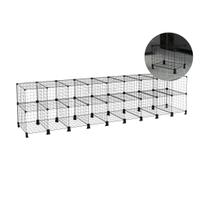 Estante Balcão Expositor Aramado 18 Nichos Horizontal 40cm Profundidade Preto