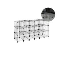 Estante Balcão Expositor Aramado 18 Nichos Horizontal Preto 40cm Estante Balcão Expositor Aramado 18 Nichos Horizontal Preto 40cm