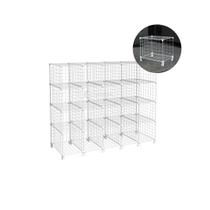 Estante Balcão Expositor Aramado 20 Nichos Horizontal 40cm Profundidade Branco