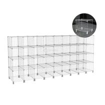 Estante Balcão Expositor Aramado 36 Nichos Horizontal 40cm Profundidade Branco