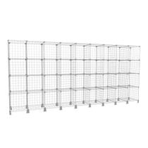 Estante Balcão Expositor Aramado 36 Nichos Horizontal Branco