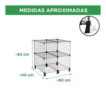 Estante Balcão Expositor Aramado 4 Nichos 40cm Profundidade Branco