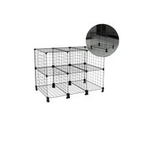 Estante Balcão Expositor Aramado 6 Nichos Horizontal 40cm Profundidade Preto