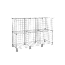 Estante Balcão Expositor Aramado 6 Nichos Horizontal Branco