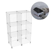 Estante Balcão Expositor Aramado 6 Nichos Vertical com 40cm Branco