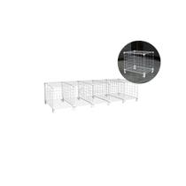 Estante Balcão para Quarto de Criança Aço Aramado 5 Nichos Horizontal 40cm Profundidade Branco