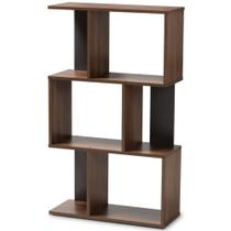 Estante Baxton Studio Legende Modern Brown/Cinza Escuro