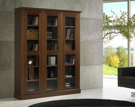 Estante Biblioteca Vicenza 3 Corpos Madeira Maciça Com Portas Vidro Weihermann Estante Biblioteca Vicenza 3 Corpos Madeira Maciça Com Portas Vidro Weihermann