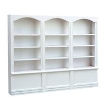 Estante branca de 3 prateleiras Dollhouse Furniture em escala 1/12
