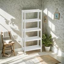 Estante Branca Plástica Modular 5 Prateleiras Infantil para Livros Suculentas Plástico Agraplast Cod. 873 Estante Branca Plástica Modular 5 Prateleiras Infantil para Livros Suculentas Plástico Agraplast Cod. 873