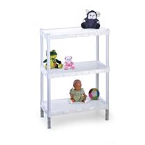 Estante Branca Plástico Modular 3 Prateleiras Agraplast Cod.919