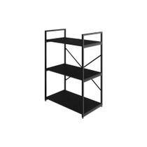 Estante C/03 Prateleiras 84x60x33cm Yon Preto Tx/ Preto Tx/