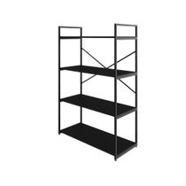 Estante C/04 Prateleiras 118x80x33cm Yon Preto Tx/ Preto Tx/ Estante C/04 Prateleiras 118x80x33cm Yon Preto Tx/ Preto Tx/