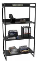 Estante C/04 Prateleiras Estilo Industrial Livros Escritorio
