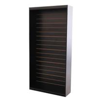 Estante Canaletada 100% Mdf Preto - Suprema Móveis