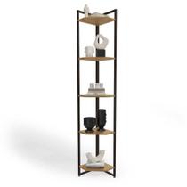 Estante Cantoneira Dublin Freijó e Preta Estante Cantoneira Dublin Freijó e Preta