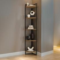 Estante Cantoneira Lene Freijó e Preta