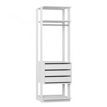 Estante Closet 1004 com 3 Gavetas 1 Prateleira Branco