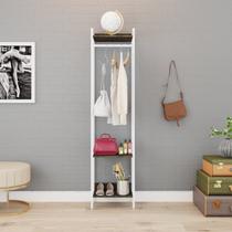 Estante Closet Arara 187x45cm 3 Prateleiras Active Yescasa Marrom/Carvalho Dark/Branca Estante Closet Arara 187x45cm 3 Prateleiras Active Yescasa Marrom/Carvalho Dark/Branca