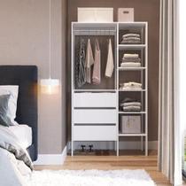 Estante Closet com 3 Gavetas e 5 Nichos - Branco